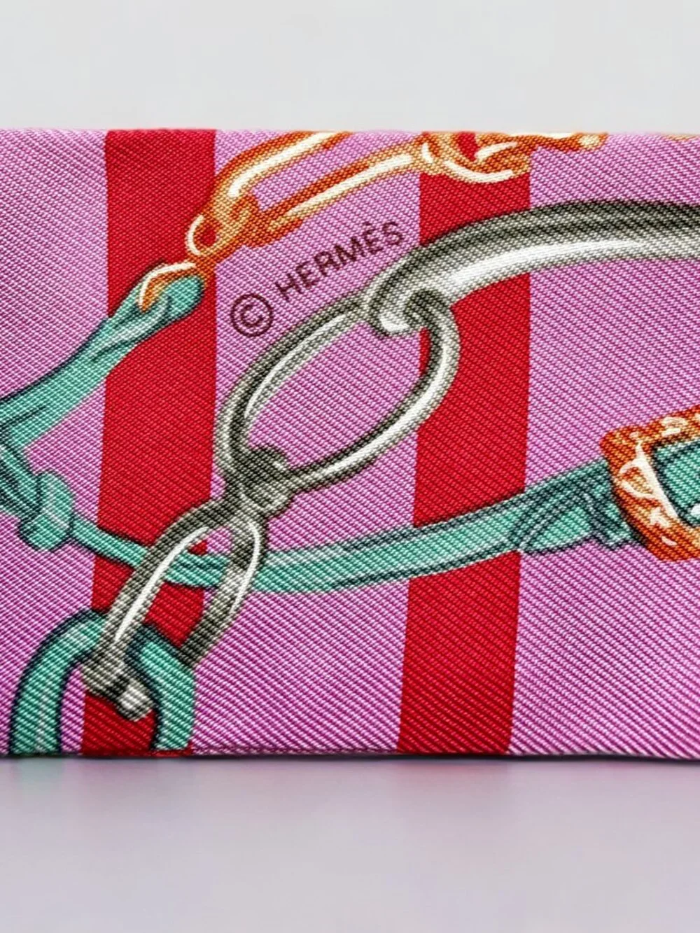 Hermes Purple Brides de Gala Bayadères Silk Twilly Scarf